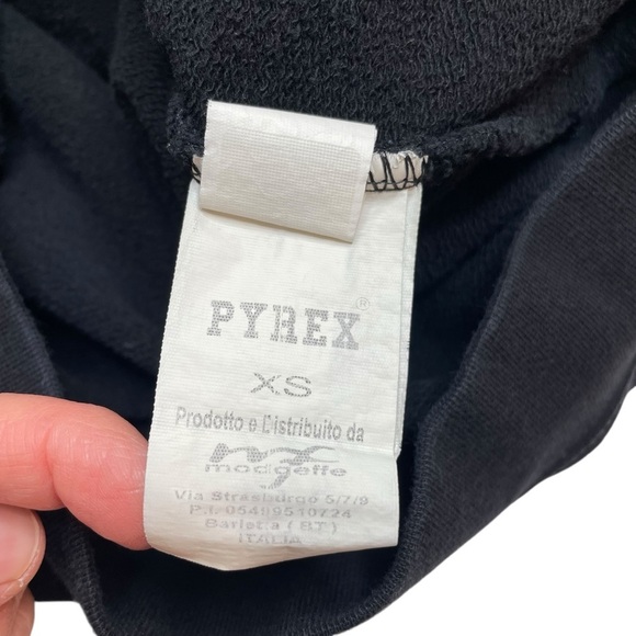 PYREX Crewneck Sweatshirt Black with White Logo XS - Picture 4 of 6